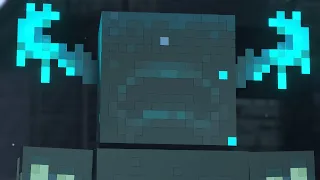 Player and Iron Golem Vs Warden - Minecraft animation