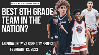 THEY UPSET THE #1 8TH GRADE TEAM (Rose City vs Arizona Unity) MADE Hoops LA - February 12, 2023