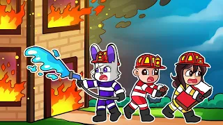 BOMBEROS POR 24 HRS EN ROBLOX!! BEBESITOS NOOB VS INCENDIOS 🚒🔥🏠