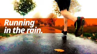 Running in the rain.
