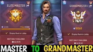 Finally New Grandmaster Done On Last Day ✅ | Master to Grandmaster In 1 Day | Free Fire gameplay