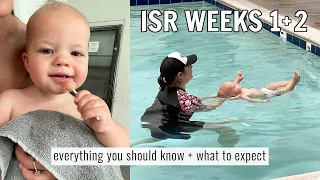 ISR Infant Self-Rescue! 1 year old swim lesson, full details, clips + what to expect!