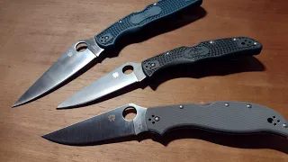 Spyderco battle of the bigs! Police k390 Endura zdp & cruwear Stretch 2 xl!