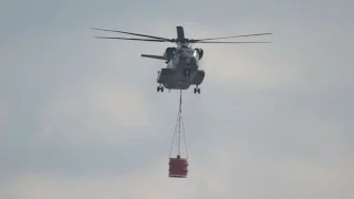 Bundeswehr Nothilfe Übung Sikorsky CH-53 + Bell UH-1D and NH-90 German Army Emergency Training