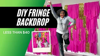 DIY Fringe Backdrop Wall for less than $40