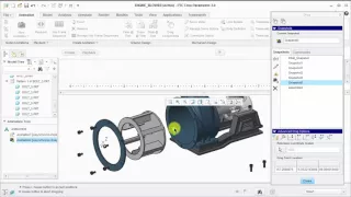 Creating an animation using snapshots in Creo Parametric