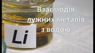 Взаємодія лужних металів з водою