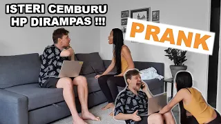 PRANK TELPON MESRA SAMA CEWEK LAIN. Isteri Cemburu, HP Melayang !