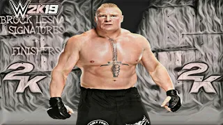 WWE 2K19 - BROCK LESNAR SIGNATURES + FINISHERS