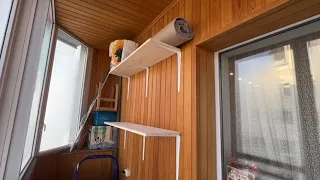 Дешевые полки своими руками ремонт балкона ковролин окна французские