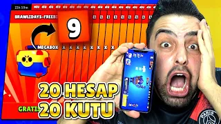 BEDAVA MEGA KUTU DAN 3 KROMATİK ÇIKTI ! BRAWL STARS BEDAVA 20 MEGA KUTU AÇILIMI !