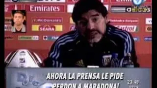 Duro de Domar - La prensa le pide perdón a Maradona 22-06-10
