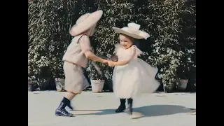 [4K, 60 fps, color] Kids in Lumiere films. 1896