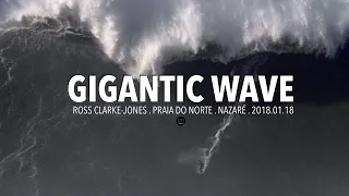 Gigantic Wave: Ross Clarke-Jones @ Nazaré, Portugal - 2018.01.18 [Surf, Big Waves, 4K]