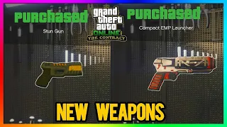 GTA 5 Online: THE CONTRACT DLC Update - All NEW Weapons STUN GUN, EMP LAUNCHER, HEAVY RIFLE GAMEPLAY