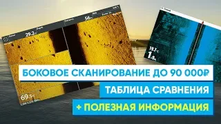 Эхолоты с боковым сканированием до 90.000р. Часть 2 / Подбор Garmin, Raymarine, Lowrance, Humminbird