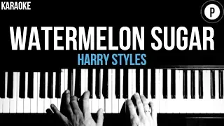 Harry Styles - Watermelon Sugar Karaoke SLOWER Acoustic Piano Instrumental Cover Lyrics