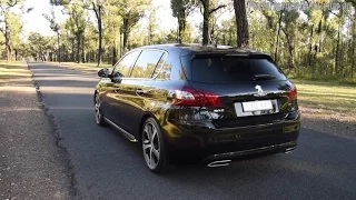 2015 Peugeot 308 GT 1.6T 0-100km/h & engine sound