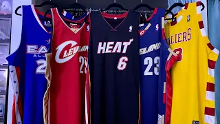 Epic Lebron James Jersey Collection (Over 30 Jerseys, Cavs, Heat, Lakers)