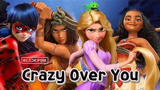 BLACKPINK - 'Crazy Over You' | AMV | Miraculous Ladybug x Moana x Raya x Rapunzel