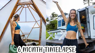 TIMELAPSE - Couple Builds DREAM Tiny House Homestead in 30 minutes