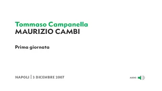 (1/4) Maurizio Cambi - Tommaso Campanella
