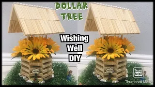 Dollar Tree wishing well DIY / Mother’s Day gift ideas / tumbling tower game idea summer decor  🌻