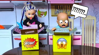 TRY TO GUESS THE RIGHT BOX. Katya and Max are a funny family! Barbie Dolls DARINELKA Stories TV