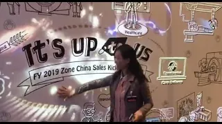 Interactive wall  projection for 2019China  sales  meeting
