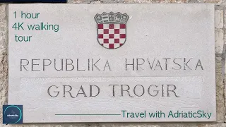 Trogir in 4K. 1 hour Walking tour