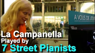 Liszt La Campanella played by 7 Street Pianists