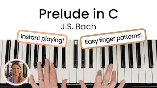 How to play Prelude in C - J.S. Bach | EASY Piano Tutorial!!