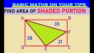 Find Area of the Shaded Triangle in a Rectangle | Important Geometry skills explained | Olympiad l