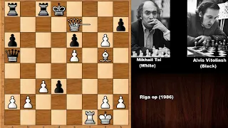 Mikhail Tal vs Alvis Vitolinsh - Riga (1986)