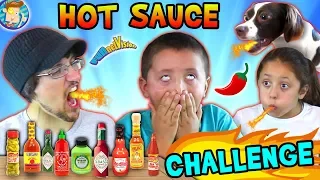 HOT SAUCE CHALLENGE! Spicy Alert! Waahhh Wahhhh!! FUNnel Vision Tries 15+ Spicy Bottles