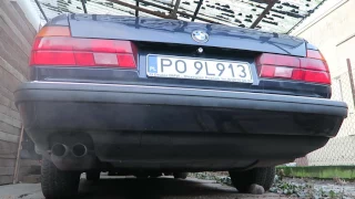 BMW e32 740i cat deleted oem muffler  exhaust sound