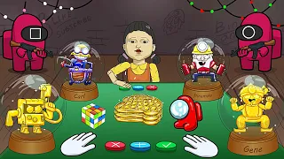 ✅Among Us vs Squid game in Fidget trading 😂