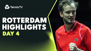 Tsitsipas & Sinner Lock Horns, Medvedev & Auger-Aliassime Feature! | Rotterdam 2023 Highlights Day 4