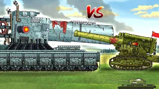 WHO WILL SHOOT FIRST? Gustav VS Soviet Mortar - Cartoons about tanks