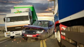 Realistic Truck and Car Crashes #02 | BeamNG.drive