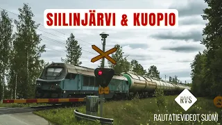 Freight trains in the Kuopio Region in July 2023 | Finland train traffic 4K