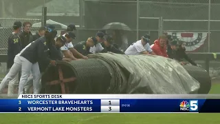 Lake Monsters lead 3-1 before rain postpones opening playoff game