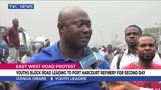 Youths Block Road Leading To P/Harcourt Refinery Over Deplorable East-West Road