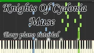 Knights Of Cydonia - Muse - Very easy and simple piano tutorial synthesia planetcover