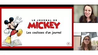 Webinaire "Les métiers de la presse avec le Journal de Mickey" organisé par Fleurus presse.