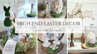 HIGH END FARMHOUSE EASTER DECOR/DOLLAR TREE DIYS/SPRING DECOR 2024/FREE PRINTABLE