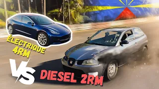 TESLA 500ch VS SEAT Ibiza 300++ 🤯// 974 VS ⚡️💨