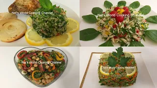 4 salads for Լent - 4 Աղցաններ Պահքի Համար / 4 вкусных Постных Салатов на Каждый День и на Праздник!