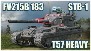 FV215b (183), STB-1 & T57 Heavy • WoT Blitz Gameplay