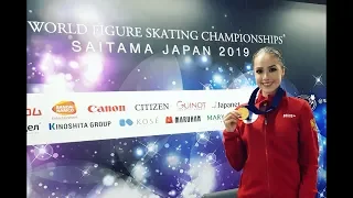 Alina Zagitova World Champ 2019 sp Press Conference b